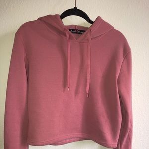 Fuzzy pink cropped jacket